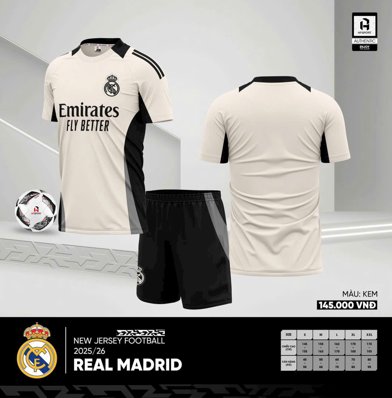 Real Madrid 2025/26 - Cream